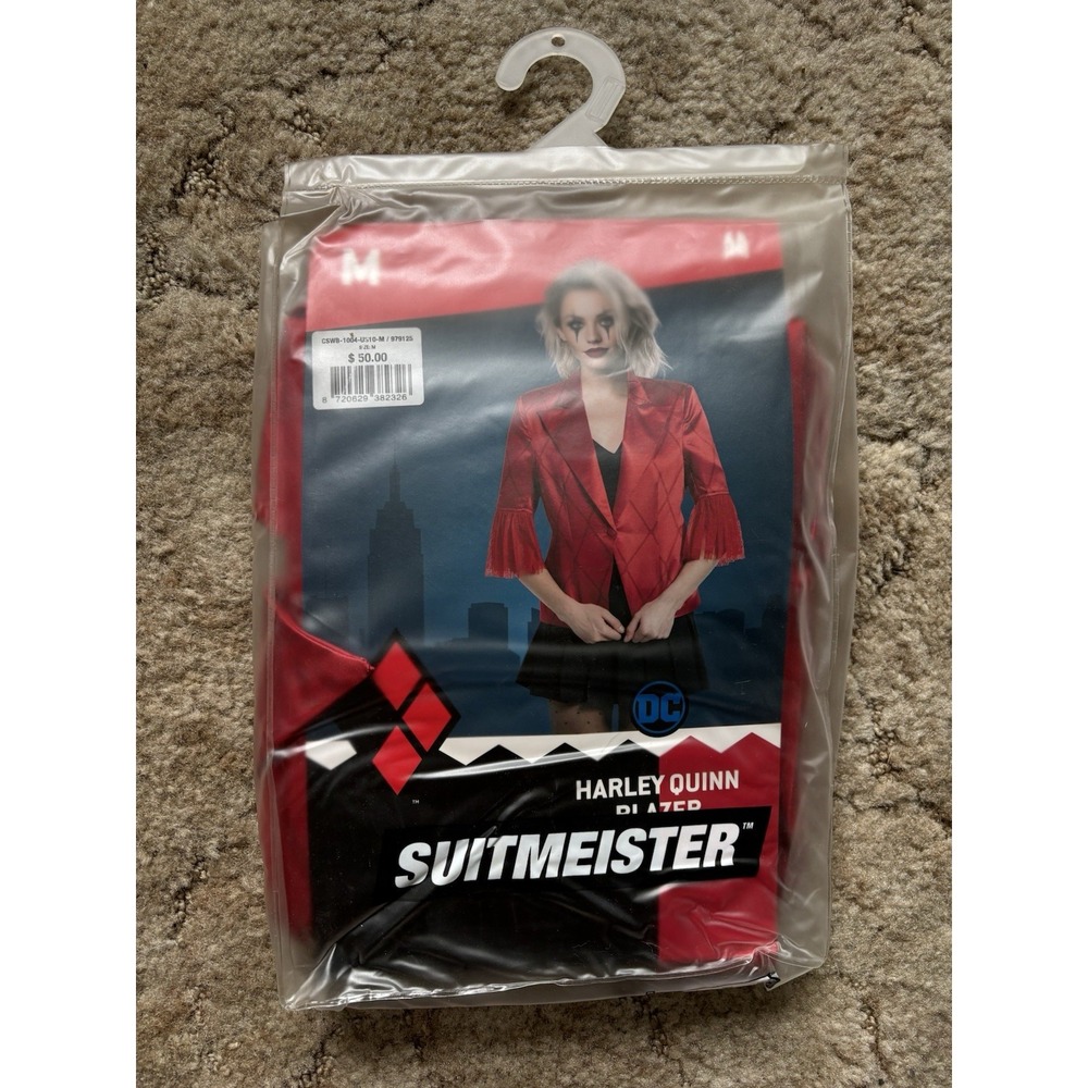 Suitmeister Harley Quinn Blazer Women's Halloween Costume Jacket DC Comics New M